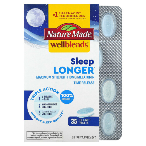 Nature Made Nature Made, Wellblends, Sleep Longer, Maximum Strength, 35 Tri-Layer Tablets