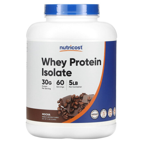 Nutricost, Molkenproteinisolat, Mokka, 5 Pfund (2.268 g)