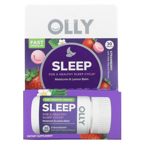 OLLY, Schlaf, Erdbeere, 30 Tabletten