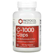 Protocol for Life Balance, C-1000 Kapseln mit Bioflavonoiden & Rutin, 120 Vegetarische Kapseln