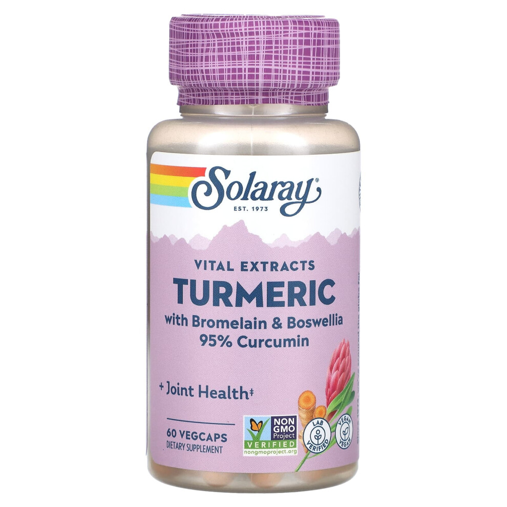 Solaray , Vital Extracts, Turmeric With Bromelain & Boswellia, 60 Vegcaps