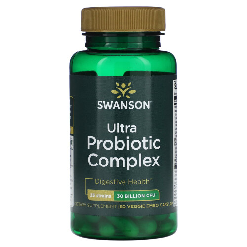 Swanson, Complexe Probiotique Ultra, 30 Milliards d'UFC, 60 Capsules Végétales EMBO AP