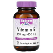 Bluebonnet Nutrition, Vitamine E, 268 mg (400 UI), 50 Softgels