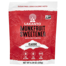 Lakanto, Mönchsfrucht-Süßstoff mit Erythrit, Klassisch, 8,29 oz (235 g)