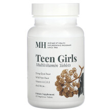 Michael's Naturopathic, Teen Girls Multivitamin, 60 Vegetarische Tabletten