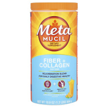 Metamucil, Ballaststoffe + Kollagenpeptide, Ultra Glatt Orange, 19,9 Unzen (564 g)