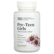 Michael's Naturopathic, Multivitamin für Mädchen im Vor-Teen-Alter, 60 vegetarische Tabletten