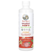 MaryRuth's, Multivitamine Liposomale Biologique pour Hommes, Vanille PĂŞche, 15,22 fl oz (450 ml)