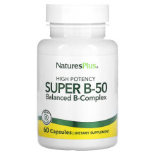 NaturesPlus, Hochdosiertes Super B-50, 60 Kapseln