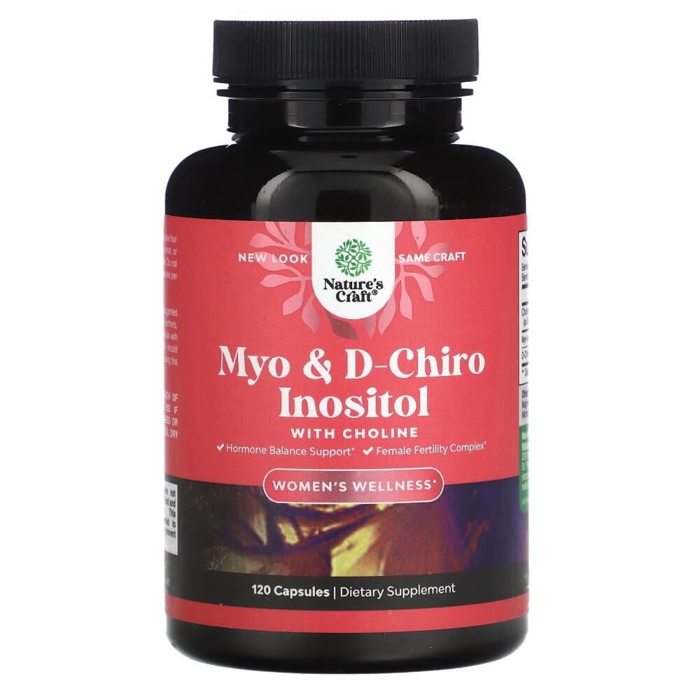 Nature's Craft , Myo & D-Chiro Inositol With Choline, 120 Capsules