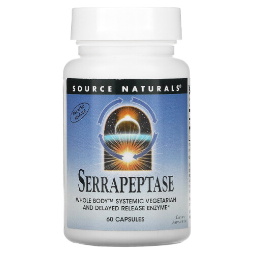 Source Naturals, Serrapeptase, 60 Gélules
