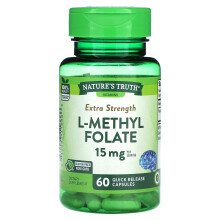 Nature's Truth, Extra Stark L-Methylfolat, 15 mg, 60 Schnellfreisetzungskapseln (7,5 mg pro Kapsel)