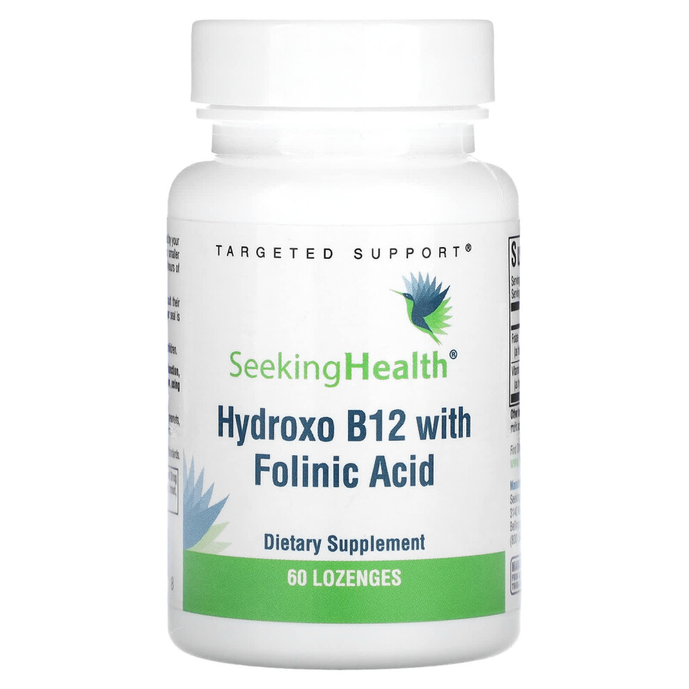 Seeking Health , Hydroxo B12 With Folinic Acid, 60 Lozenges