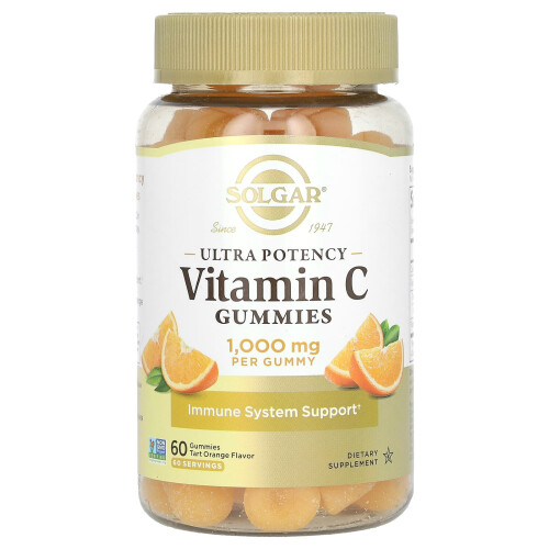 Solgar Solgar, Ultra-Potenz Vitamin C Gummies, Herb-Orange, 1.000 mg, 60 Gummis