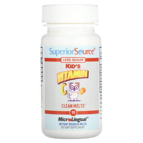 Superior Source, Vitamine C Enfants Clean Melts, Orange, 90 Pastilles à Dissolution Instantanée 2