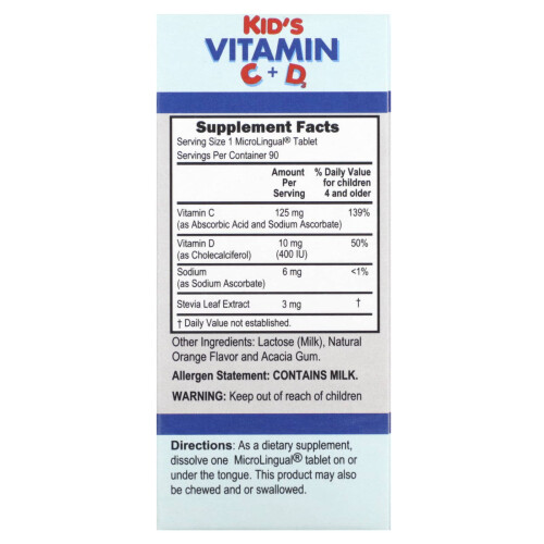 Superior Source, Kinder Vitamin C + D Clean Melts, 90 Instant-Schmelztabletten 1