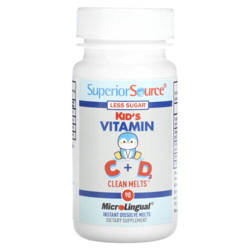 Superior Source, Kinder Vitamin C + D Clean Melts, 90 Instant-Schmelztabletten 2