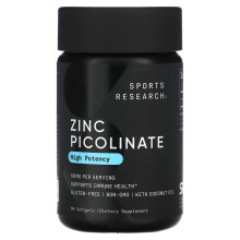 Sports Research, Zink Picolinat, Hochdosiert, 50 mg, 60 Softgels