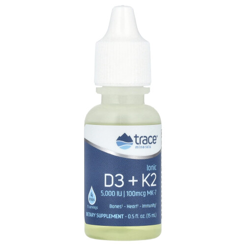 Trace Minerals Æ, Ionic D3 + K2, 0,5 fl oz (15 ml)