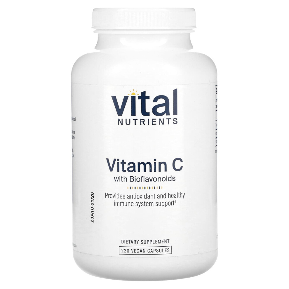 Vital Nutrients , Vitamin C With Bioflavonoids, 220 Vegan Capsules