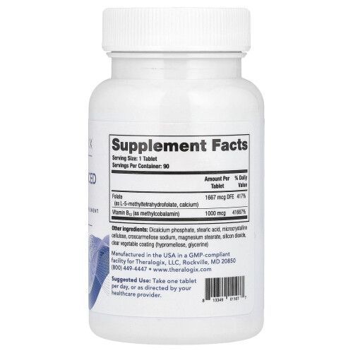 Theralogix, Support Avancé MTXÆ, Complément de Folate et Vitamine B12, 90 Comprimés 1