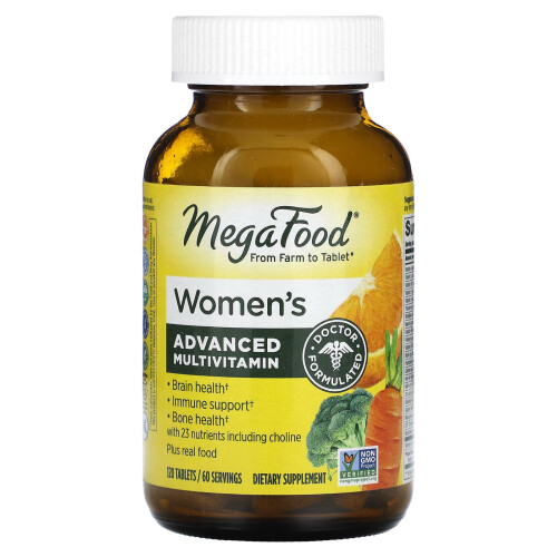 MegaFood, Multivitamines Avancées Pour Femmes, 120 Comprimés