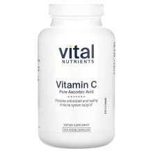 Vital Nutrients, Vitamin C Reine Ascorbinsäure, 220 Vegane Kapseln