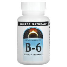 Source Naturals, B-6, 500 mg, 100 Tabletten