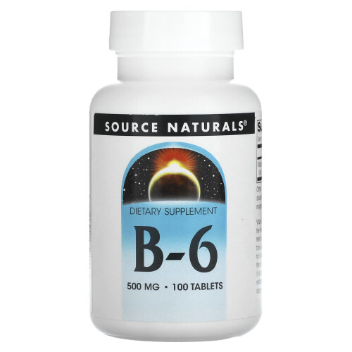 Source Naturals, B-6, 500 mg, 100 Tabletten