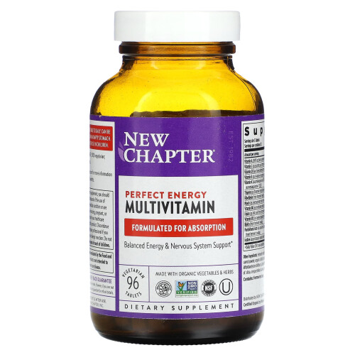 New Chapter, Multivitamine Énergie Parfaite, 96 Comprimés Végétariens 1