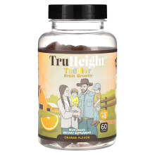 TruHeight, Kleinkind & Kinder Gehirn Wachstum, Für Alter +2, Orange, 60 Gummis