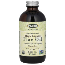 Flora, Zertifiziertes Bio-Leinöl mit hohem Lignangehalt, 8,5 fl oz (250 ml)
