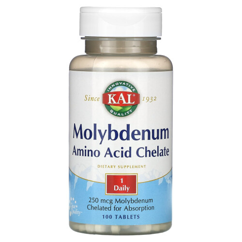 KAL, Molybdän Aminosäure-Chelat, 250 mcg, 100 Tabletten