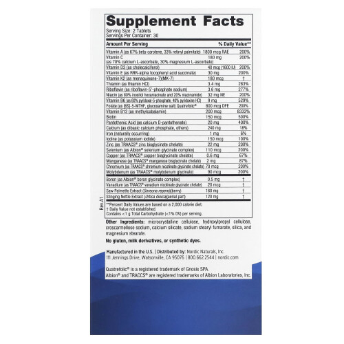 Nordic Naturals Nordic Naturals, Men's Multivitamin, Extra Strength, 60 Tablets 1
