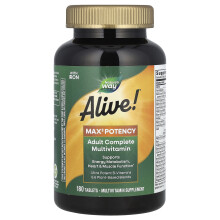 Nature's Way, Alive! Max3 Potenz Adult Komplettes Multivitamin, Mit Eisen, 180 Tabletten