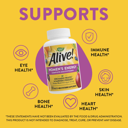 Nature's Way, Alive! Multivitamine Complète pour Femmes, 130 Comprimés 2