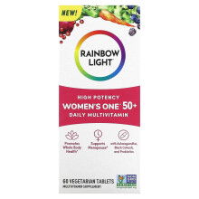 Rainbow Light, Multivitamine Quotidienne Femmes 50+, Haute Puissance, 60 Comprimés Végétariens