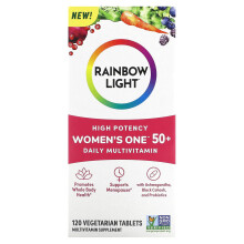 Rainbow Light, Multivitamine Quotidienne Femmes 50+, Haute Puissance, 120 Comprimés Végétariens