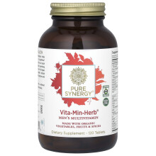 Pure Synergy, Vita-Min-Herb, Multivitamine pour Hommes, 120 Comprimés