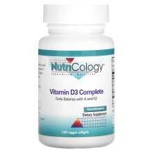 Nutricology, Vitamin D3 Complete, 120 Veggie-Weichkapseln