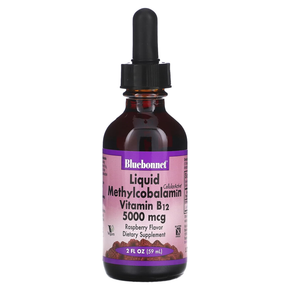 Bluebonnet Nutrition , Cellularactive Liquid Methylcobalamin Vitamin B12, Raspberry, 5,000 Mcg, 2 Fl Oz (59 Ml)