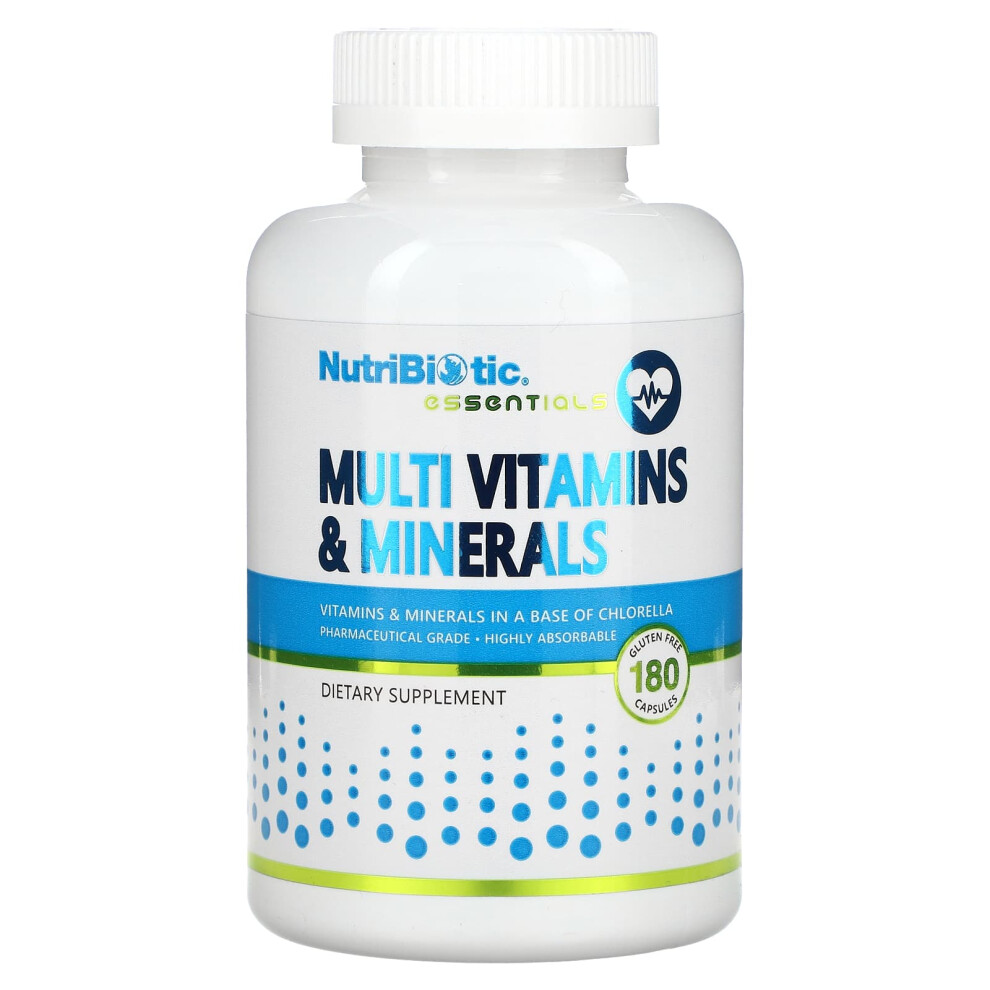 Nutribiotic , Essentials, Multi Vitamins & Minerals 180 Capsules