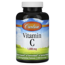 Carlson, Vitamine C, 1 000 mg, 250 Comprimés Végétariens