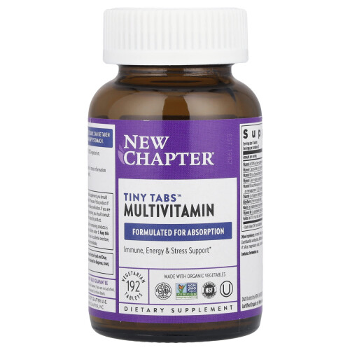 New Chapter, Multivitamine Tiny Tabs, 192 Comprimés Végétariens 2