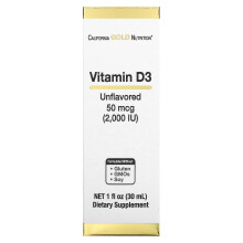 California Gold Nutrition, Vitamin D3, Geschmacksneutral, 2.000 IE, 1 fl oz (30 ml)