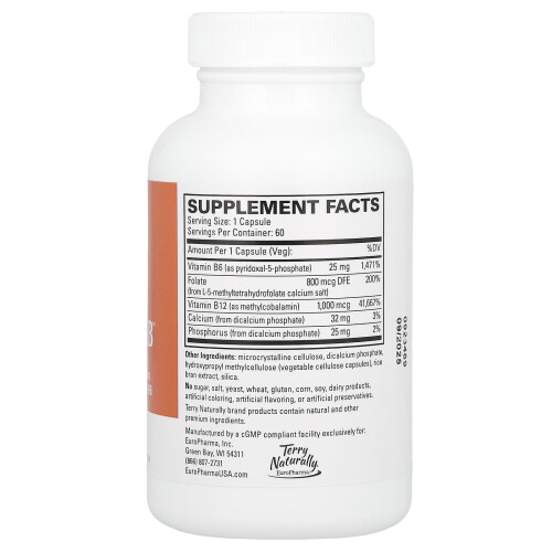 Terry Naturally, Vitamine B BioActive, 60 gélules 1