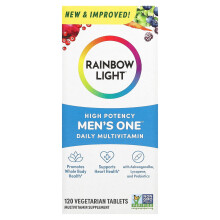Rainbow Light, Multivitamine Quotidienne pour Hommes, Haute Puissance, 120 Comprimés Végétariens