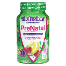 VitaFusion, PreNatal Gummy Vitamine, Natürliche Himbeer-Zitronenlimonade, 90 Gummis