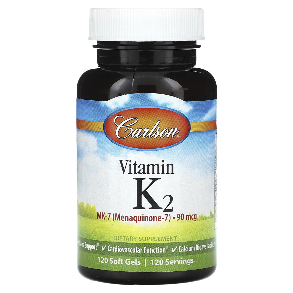 Carlson , Vitamin K2, 90 Mcg, 120 Soft Gels