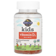 Garden of Life, Kinder, Vitamin D3, Orange, 20 mcg (800 IE), 60 Vegetarische Gummis